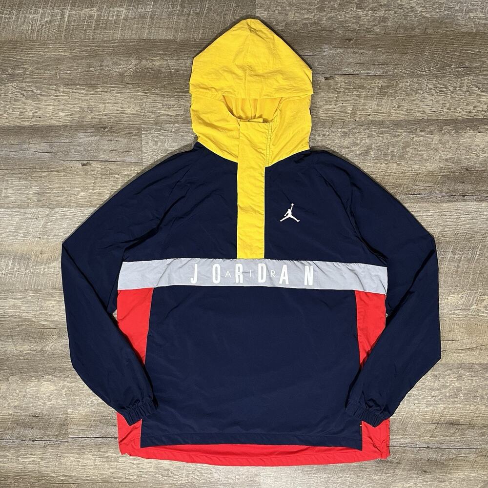 Y2K Air Jordan Anorak Windbreaker Jacket Men's M Nylon